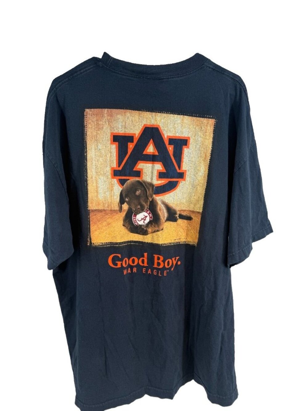 Auburn University Tigers Good Boy War Eagle Dog T-Shirt Men’s 2XL Navy NCAA
